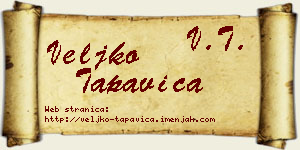 Veljko Tapavica vizit kartica